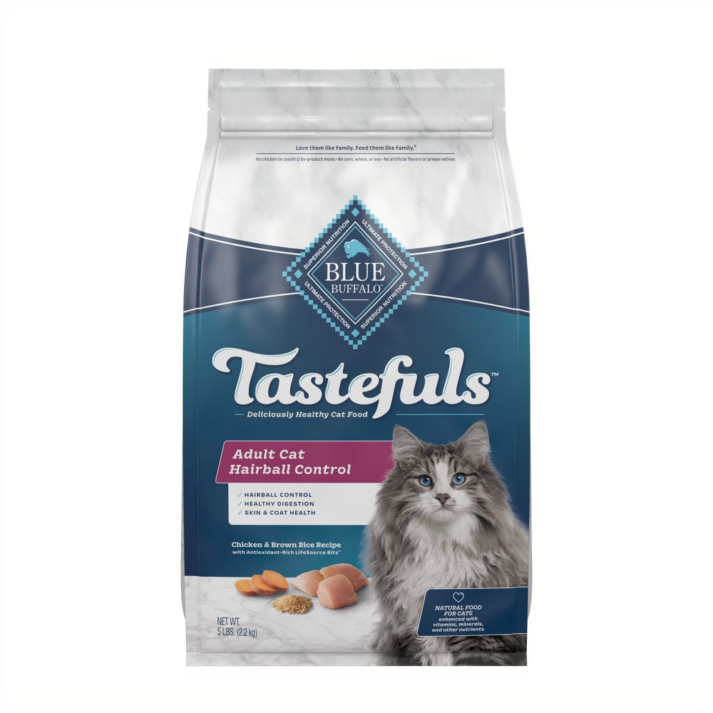 Photos - Cat Food Blue Buffalo Tastefuls Hairball Control Natural Adult Dry  with Ch 