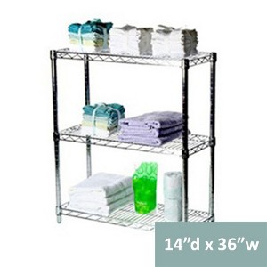 Shelving.com Chrome Wire Shelving with 3 Tier Shelves - - 1 of 3
