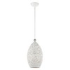 Livex Lighting Charlton 1 - Light Pendant in  White/Brushed Nickel - 2 of 4