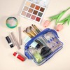 Unique Bargains Women's Transparent Waterproof Business Travel Makeup Bags Blue 2 Pcs - 4 of 4