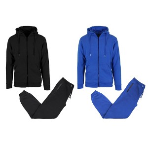 Rudolph Men's Slim Fit Fleece-Lined Full Zip Hoodie & Jogger 2-Piece Set-2 Pack - 1 of 2