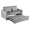 Racxily 3-in-1 Pull Out Couch Bed with Reclining Backrest and Pillows, Sofabed Chair Full Convertible Sleeper Loveseat for Living Room, Home or Office - 2 of 4