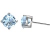Guili Baby/Kids Sterling Silver Cubic Zirconia Earrings for a Sparkling Look - Colors: Red, Purple, Clear, Blue, Green, White, Yellow. - 3 of 3