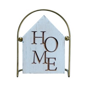VIP Wood 8.27 in. White Home Table Top Sign - 1 of 2