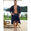 Men's Lightweight Robe Jackets Paisley Printed Bathrobes Open Front Long Cardigan with Pockets - 2 of 4