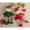 Blue Panda 2-Pack Christmas Elves Plush Toy, Santa Helper Boy and Girl Elf Stuffed Doll for Decorations, 12" - 2 of 4