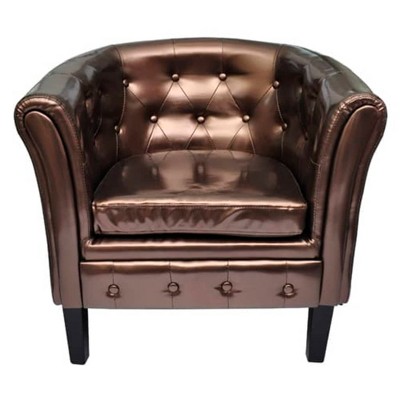 VidaXL Tub Chair Brown Faux Leather