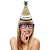 Big Dot of Happiness Pop, Fizz, Clink! Cone Party Hats - 2026 New Year's Eve Resolution Cone Party Hat for Kids and Adults - Set of 8 (Standard Size) - 3 of 4