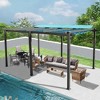 DOMETOUR 11' x 16' Outdoor Retractable Pergola with Weather-Resistant Canopy, Aluminum Patio Gazebo for Garden/Courtyard, Lake Blue - 2 of 4