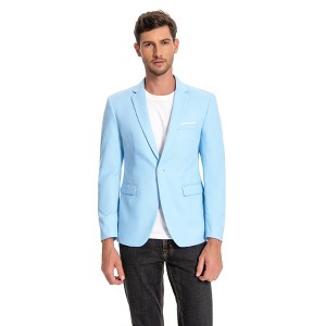 Cloudstyle Men's Suit Jacket One Button Slim Fit Sport Coat Business Daily Blazer - 1 of 4