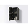 KubeBath Bliss 12Inch Wide by 24Inch High Linen Side Cabinet With Two Doors in Black Wood Finish - 4 of 4