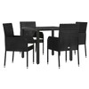 vidaXL Garden Dining Set Black, Cream White - 3 of 4