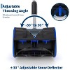 12in Cordless Snow Shovel, Brushless Motor Electric Snow Removal Blower with LED Light, Battery & Charger, 16.5ft Snow Thrower with 180° Chute - 4 of 4