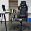 Costway Massage Gaming Chair Racing Office Computer Recliner with Lumbar Support - 2 of 4