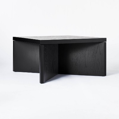 River Heights Square Wooden Coffee Table Black - Threshold™ designed with Studio McGee: Modern Crisscross Leg Design