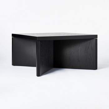 River Heights Square Wooden Coffee Table Black - Threshold™ designed with Studio McGee