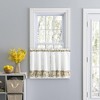 Ellis Curtain Cherries Ruffled 1.5" Rod Pocket Window Curtain Tiers Natural - 2 of 4