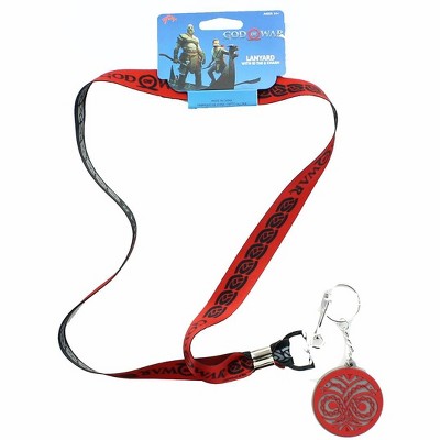 Just Funky God of War 2018 Logo Lanyard with ID Tag and Charm