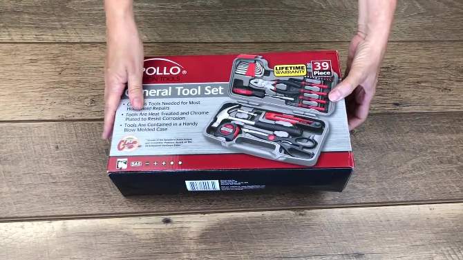 Apollo Tools 39pc DT9706-OR General Tool Kit Orange, 2 of 11, play video