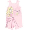Disney Princess Rapunzel Ariel Belle Jasmine Aurora Baby Girls Snap Romper and Headband Newborn to Toddler - 3 of 4