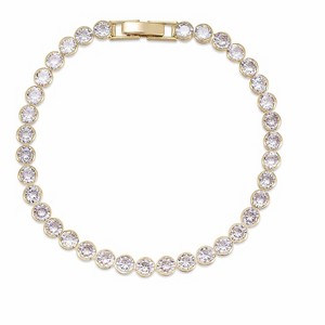 Crystal Chain 18k Gold Plated Tennis Bracelet - Ettika - 1 of 2