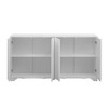 4-Door Sideboard Adorned with Linear Accents and Multi-Layered Pine Veneer Design, Suitable for Living Rooms, Entrance and Study Rooms - 3 of 4