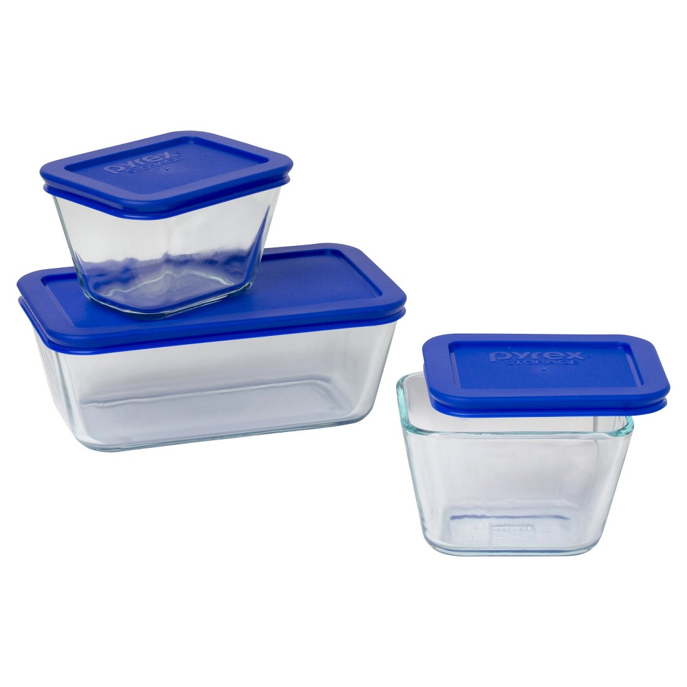 Pyrex 6pc Value Pack Glass Food Storage Containers