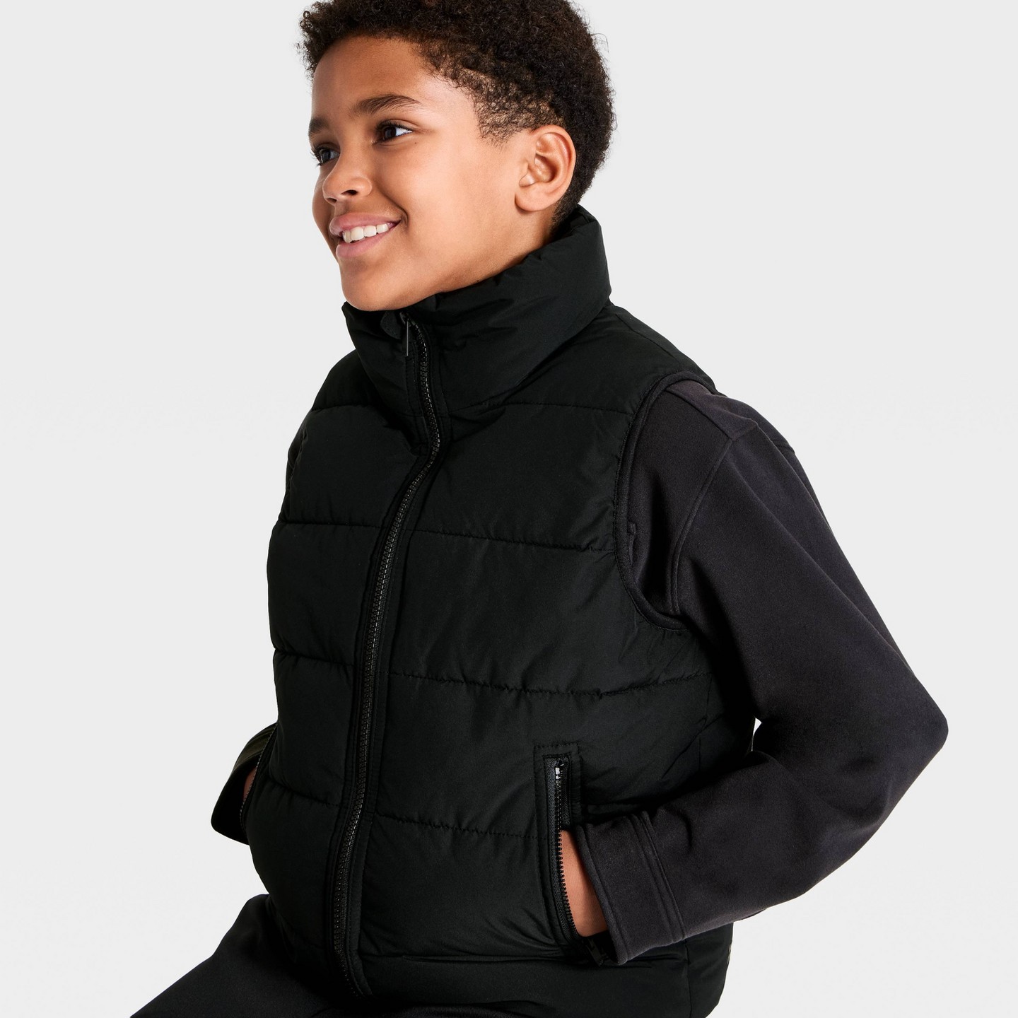 Куртка All In Motion Puffer Jacket для мальчиков, цвет: Чёрный — фото 3