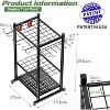 Garden Tool Organizer - Heavy Duty Rolling Garden Tool Rack - Steel Organizer Wheels & Hooks for Garage/Shed/Outdoor - 2 of 4
