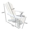 VisioGear Adirondack Chair, Outdoor Adirondack Chair with Wide Armrests, High Back Support Chair for Camping, White, 14.76"*17.4*23.62" - 2 of 4
