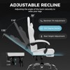 GTPLAYER Fabric Gaming Chair with Footrest and Lumbar Support, Height Adjustable Computer Chair with Headrest - 3 of 4