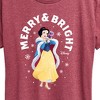 Women's - Disney - Merry And Bright Snow White Short Sleeve Graphic T-Shirt - 2 of 4