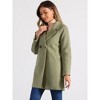 INSPIRE CHIC Women's Notched Lapel Double Breasted Raglan Sleeve Winter Coat - 2 of 4