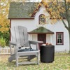 VisioGear Patio Adirondack Chair with Cup Holder, Outdoor Comfortable Set for Backyard, Gray, 31.4"*29.6"*36.4" - 4 of 4