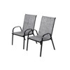 2 Piece Patio Chairs, Outdoor Camping Chairs with Breathable Textilene Fabric,  Patio Pool Beach Yard - 2 of 4