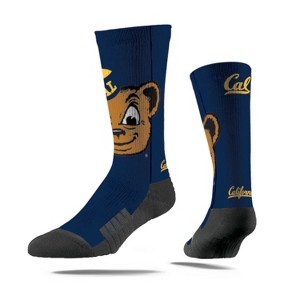 Strideline California Golden Bears Mascot NCAA Licensed Crew Socks - Blue - 1 of 2