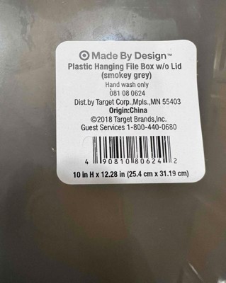 Plastic File Box Dark Gray - Brightroom™ : Target