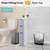 Bathroom Trash Can with Lid, Stainless Steel Kitchen Trash Can with 12 Liter, Soft Close Step-On Pedal, Fingerprint-Resistant Finish for Kitchen - 4 of 4