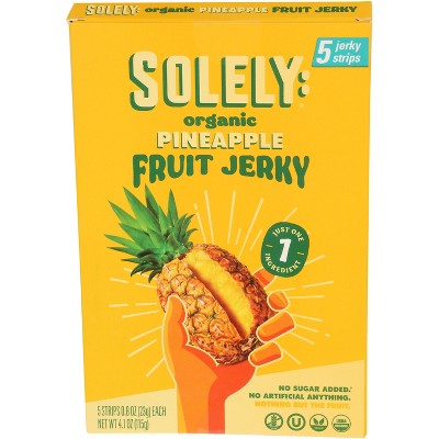 Solely - Fruit Jerky - Organic Pineapple - Multipack - Case of 6 - 4.1 oz
