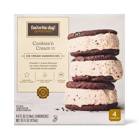 Cookies Cream Ice Cream Sandwiches 16oz 4ct Favorite Day Target