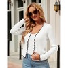 Womens Knit Shrugs Cardigan for Dresses V Neck Button Down Lightweight Cardigans Sweaters - 4 of 4