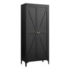 Metal 2-Door Adjustable Storage Cabinet, Kitchen Pantry Locker with Shelves for Kitchen, Living Room, Dining Room & Office - 3 of 4