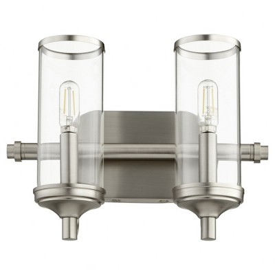 Quorum Lighting Collins 2-Light Satin Nickel Wall Sconce