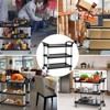 3-Tier Heavy Duty Service Cart with Wheels, 360 LBS Capacity Rolling Utility Push Cart for Home, Office, Hotel - 2 of 4