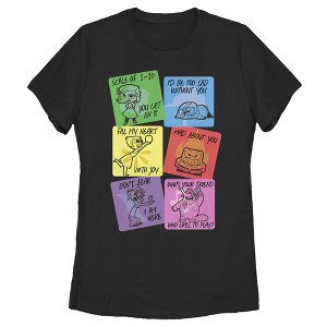 Women's Inside Out Emotions Valentine Cards T-Shirt - 1 of 4