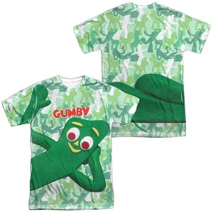 Men's Gumby Gumbyflage (Front Back Print) Short Sleeve Costume T-Shirt - 1 of 4