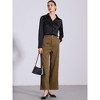 Allegra K Women's Fall Winter Wool Blend High Waist Wide Leg Business Casual Pants - 4 of 4