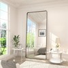 Apmir Rectangular Aluminum Alloy Framed and Tempered Glass Wall Bathroom Vanity Mirror in Matte Black/ Gold/ Silver/ Brown - 4 of 4