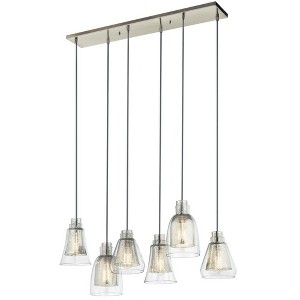 Evie 6 Light Chandelier Brushed Nickel - 1 of 3