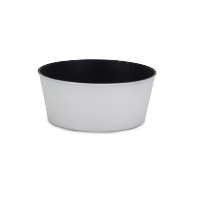 HomeRoots 10" White Recycled Plastic Indoor Outdoor Round Nursery Pot